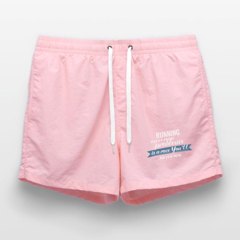 Fleeing from problems is not a solution Swim Trunks