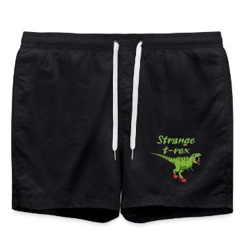 Seltsamer Tyrannosaurus Rex - Badeshorts - Schwarz - Vorne - AI Model Male 185 light (185cm)