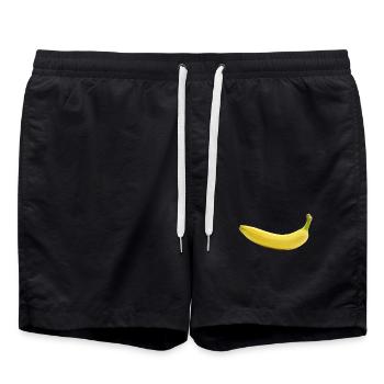 Banane - Badeshorts - Schwarz - Vorne - AI Model Male 185 light (185cm)