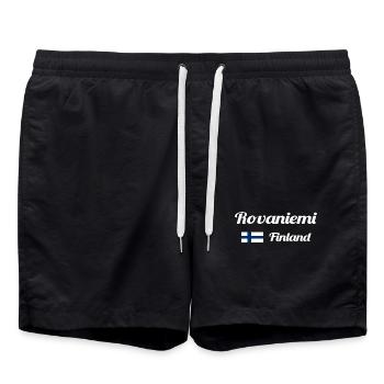 Rovaniemi Finlande - Imprimés élégants - Short de bain - noir - Devant - AI Model Male 185 light (185cm)