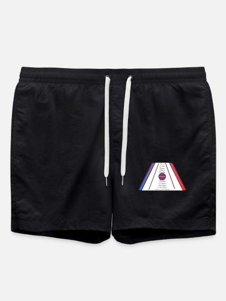 Dulcimer blue red - Swim Trunks - black
