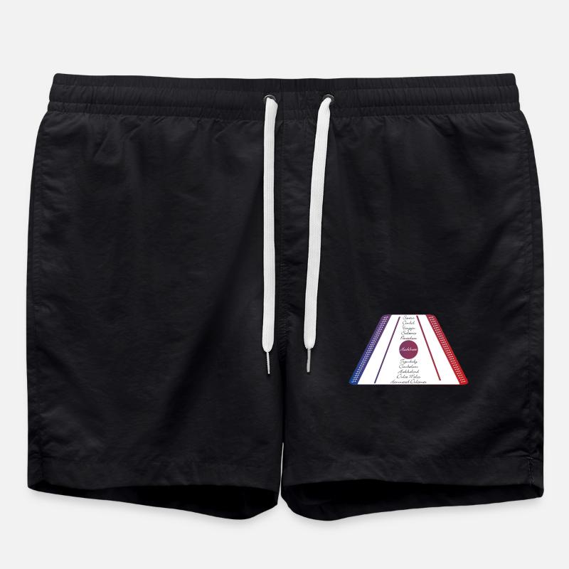 Dulcimer blue red - Swim Trunks - black