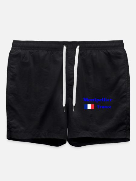 Montpellier, France- Stylish prints - Swim Trunks - black