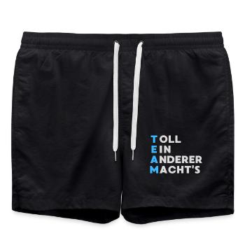 TEAM Toll Ein Anderer Macht`s - Badeshorts - Schwarz - Vorne - AI Model Male 185 light (185cm)