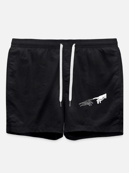 Fractal Hands Reach - Swim Trunks - black