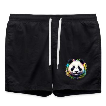 Panda - Swim Trunks - black - Front - AI Model Male 185 light (185cm)