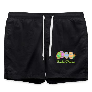 Ostereier zu Ostern - Badeshorts - Schwarz - Vorne - AI Model Male 185 light (185cm)