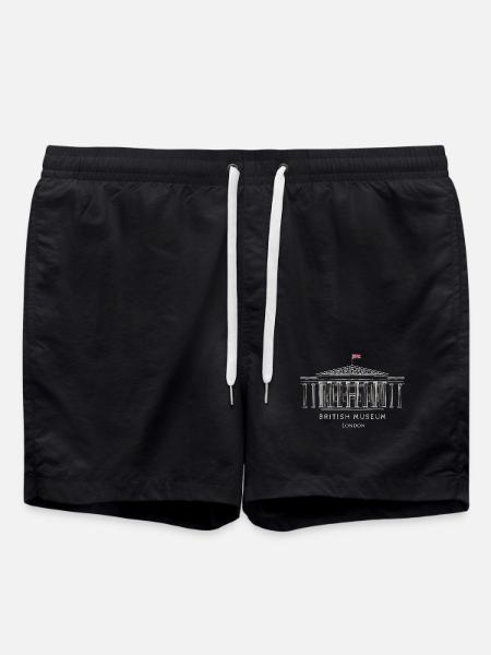 London, British Museum, England, Hand Drawing - Swim Trunks - black