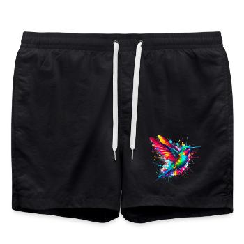 Kolibri - Badeshorts - Schwarz - Vorne - AI Model Male 185 light (185cm)