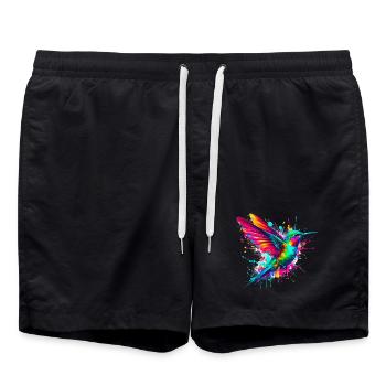 Hummingbird - Swim Trunks - black - Front - AI Model Male 185 light (185cm)