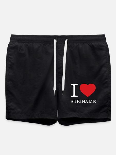 I LOVE SURINAME - Swim Trunks - black