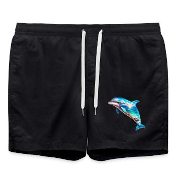 Delfin - Badeshorts - Schwarz - Vorne - AI Model Male 185 light (185cm)