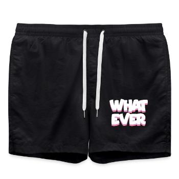 Welcher fette Neon-Pop-Text auch immer - Badeshorts - Schwarz - Vorne - AI Model Male 185 light (185cm)