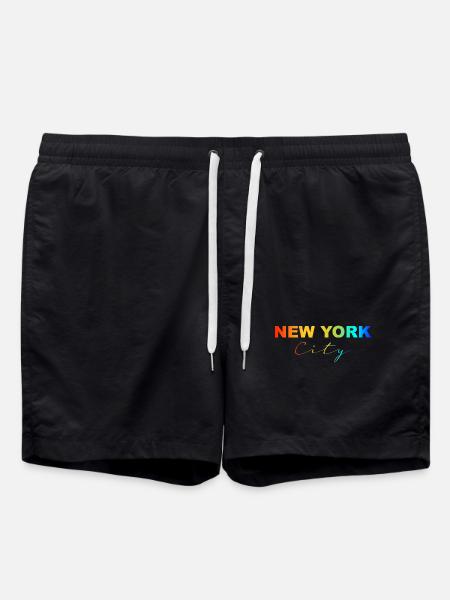 New York City Rainbow - Swim Trunks - black