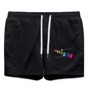 Xylophone arc-en-ciel – instrument de musique coloré - Short de bain - noir - Devant - AI Model Male 185 light (185cm)