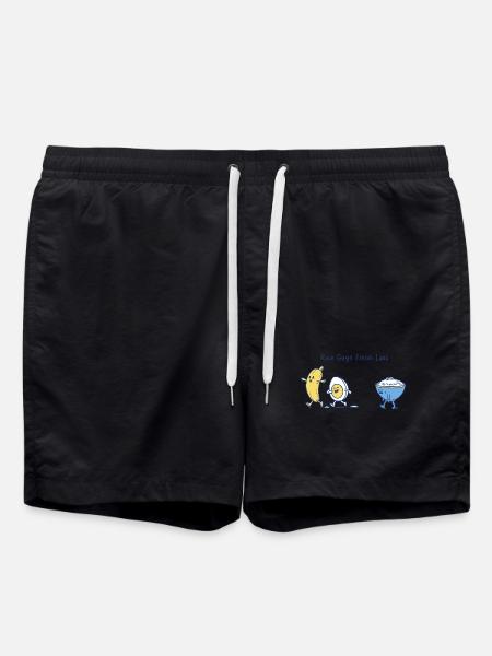 Breakfast Race - Swim Trunks - black