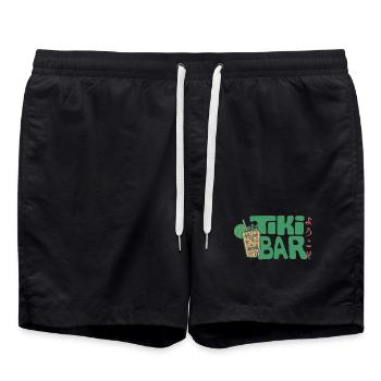 Welcome to the Tokyo Tiki Bar in Japanese - Badeshorts - Schwarz - Vorne - AI Model Male 185 light (185cm)
