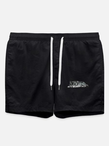 wolf - Swim Trunks - black