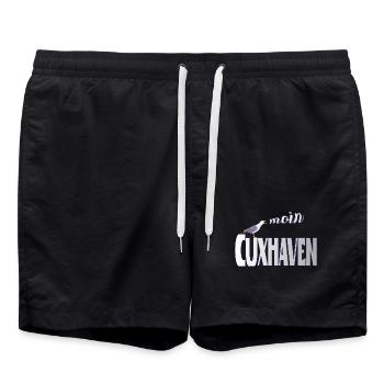 Cuxhaven Möwe & Moin Design - Badeshorts - Schwarz - Vorne - AI Model Male 185 light (185cm)