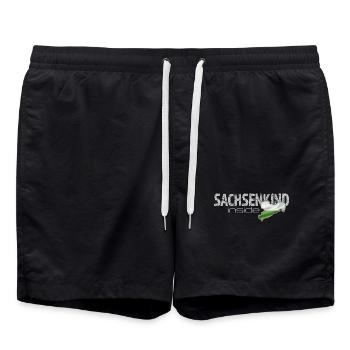 Sachsenkind inside - Sachsen - Badeshorts - Schwarz - Vorne - AI Model Male 185 light (185cm)