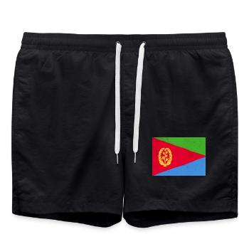 Eritrean Flag – African Identity - Swim Trunks - black - Front - AI Model Male 185 light (185cm)