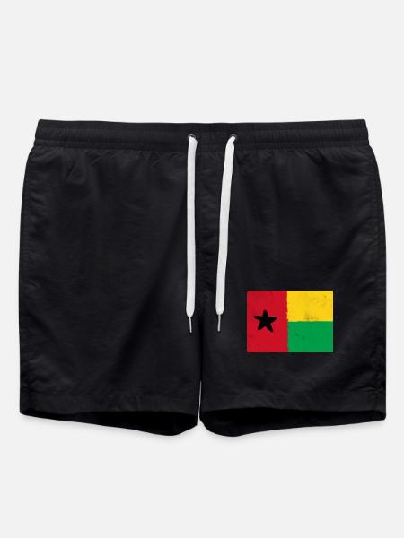Drapeau de la Guinée-Bissau – Étoile de l’Afrique - Short de bain - noir