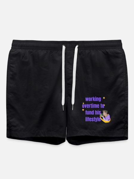 my bfs taste aint cheap - Swim Trunks - black