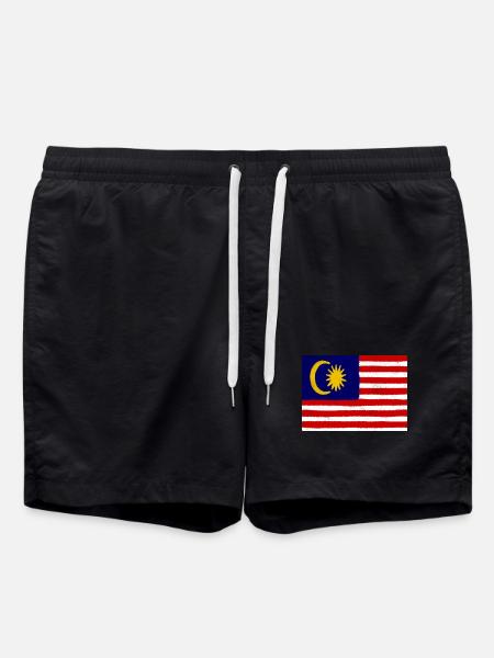 Flag of Malaysia - Swim Trunks - black