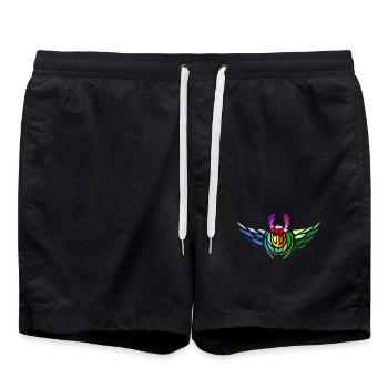Scarabée de la fierté – Diversité et transformation - Short de bain - noir - Devant - AI Model Male 185 light (185cm)
