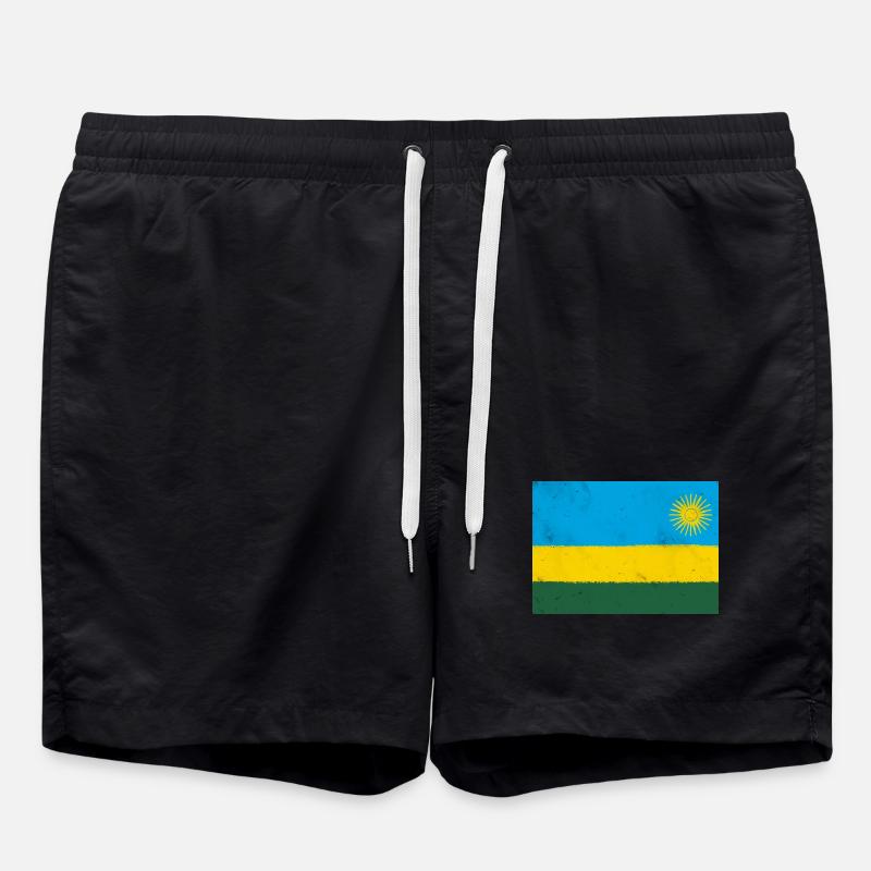 Drapeau du Rwanda - Short de bain - noir