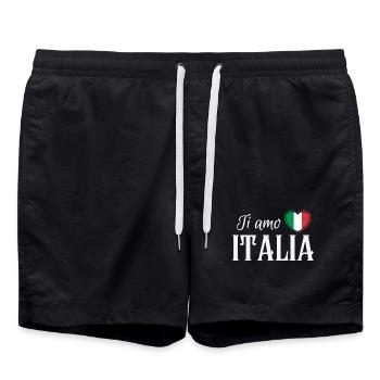 Ich liebe Italien, italienischen Stolz - Badeshorts - Schwarz - Vorne - AI Model Male 185 light (185cm)