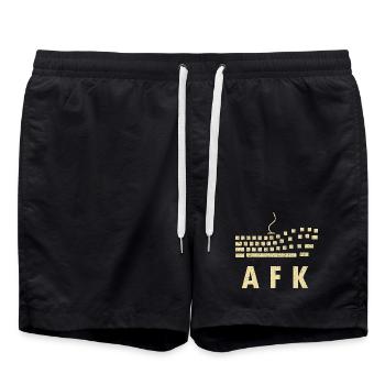AFK - Jeu en attente - Short de bain - noir - Devant - AI Model Male 185 light (185cm)