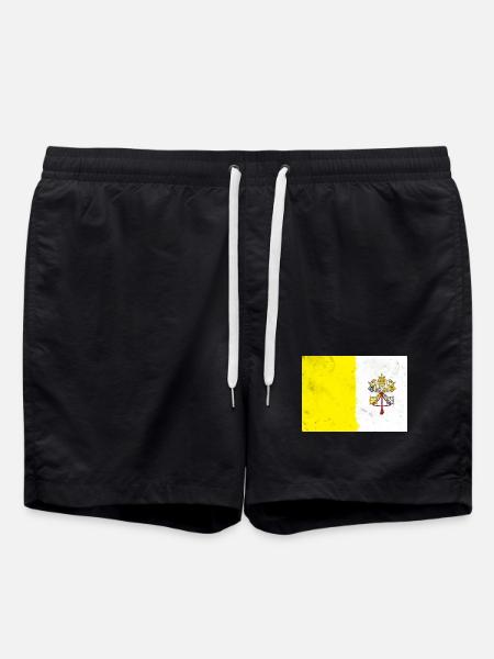Drapeau du Vatican - Short de bain - noir