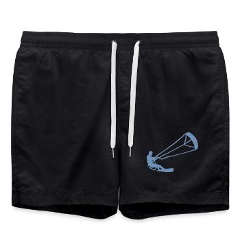 Kitesurfeur Silhouette Kiteboarding Adrenaline Sport - Short de bain - noir - Devant - AI Model Male 185 light (185cm)