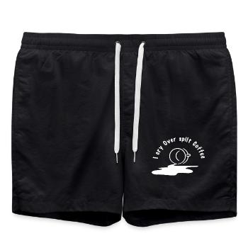 Design de café de lune cosmique - Short de bain - noir - Devant - AI Model Male 185 light (185cm)