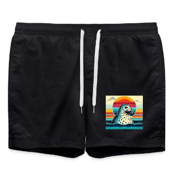 Phoque - Short de bain - noir - Devant - AI Model Male 185 light (185cm)