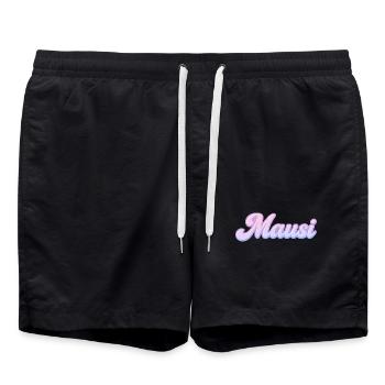 Mausi / y2k Design - Badeshorts - Schwarz - Vorne - AI Model Male 185 light (185cm)