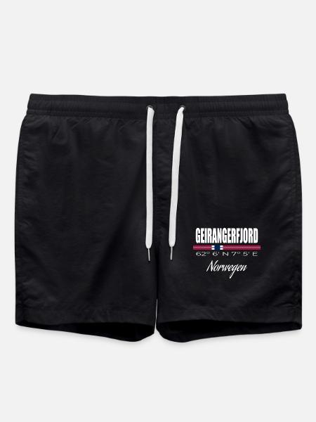 Geirangerfjord - Badeshorts - Schwarz