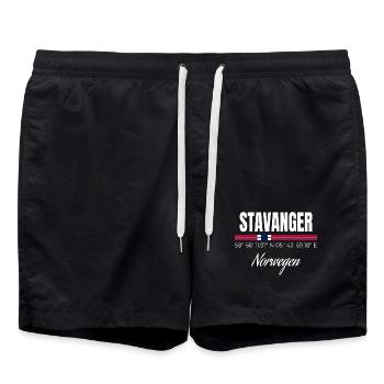 Stavanger - Badeshorts - Schwarz - Vorne - AI Model Male 185 light (185cm)
