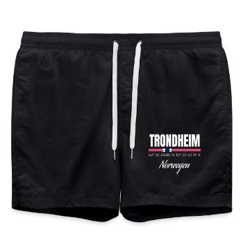 Trondheim - Badeshorts - Schwarz - Vorne - AI Model Male 185 light (185cm)