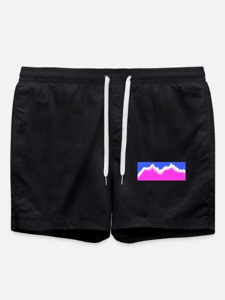 Berge - Badeshorts - Schwarz