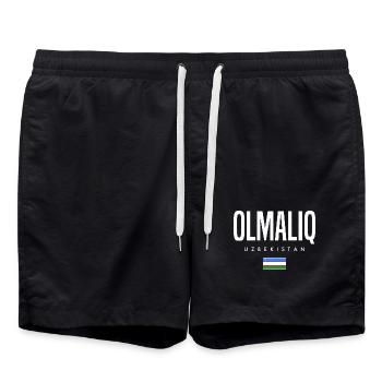 Olmaliq Usbekistan - Badeshorts - Schwarz - Vorne - AI Model Male 185 light (185cm)