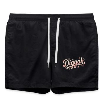 Diggah - Mèmes amusants - Short de bain - noir - Devant - AI Model Male 185 light (185cm)