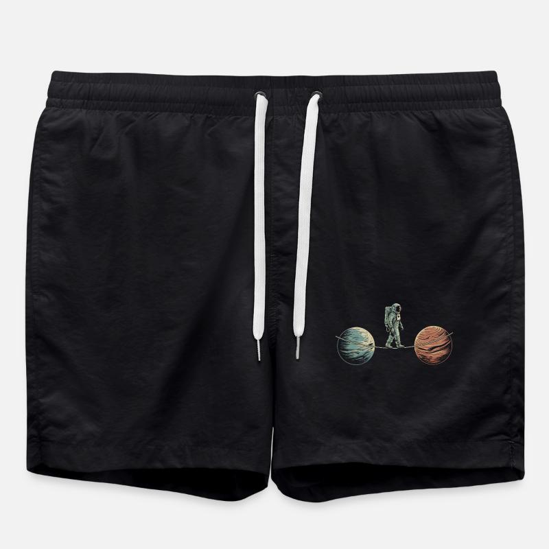Acrobatie spatiale Art Design - Short de bain - noir