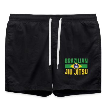 Arts Martiaux Drôle Jiu-Jitsu Brésilien BJJ - Short de bain - noir - Devant - AI Model Male 185 light (185cm)