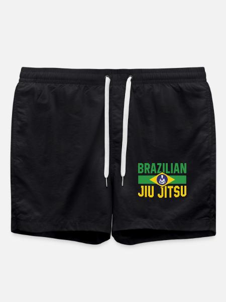 Martial Arts Funny Brazilian Jiu-Jitsu BJJ - Swim Trunks - black