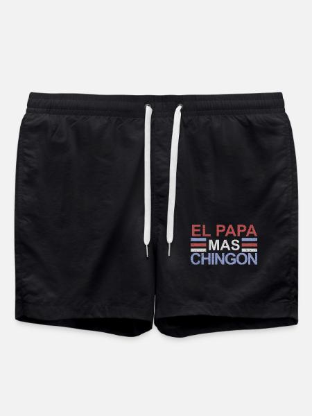 El Papa Mas Chingon - Swim Trunks - black