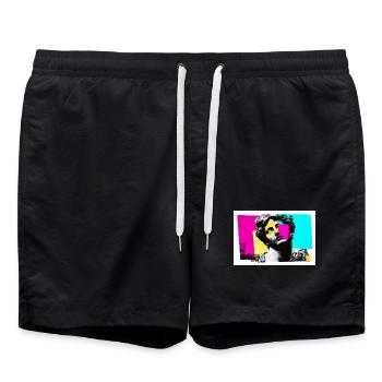 Sculpture Classique en Style Pop Art Urbain - Short de bain - noir - Devant - AI Model Male 185 light (185cm)