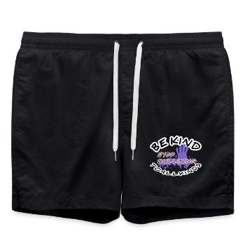 Schikaniere mich nicht be kind - Badeshorts - Schwarz - Vorne - AI Model Male 185 light (185cm)