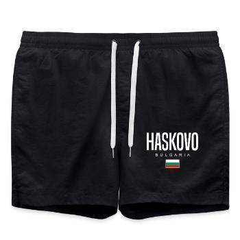 Haskovo Bulgarie - Short de bain - noir - Devant - AI Model Male 185 light (185cm)